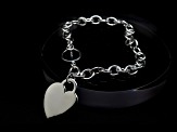 Silver Heart Bracelet Size - 7.5 Inches