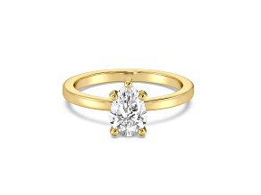 Pear Shape White Lab Grown Diamond Ring 14k Yellow Gold 1.50ctw.