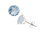 Lab Created Spinel 10K White Gold Stud Earrings 4.00ctw