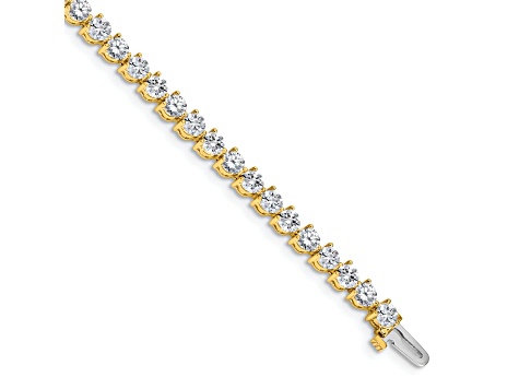 14K Two-tone Gold Diamond Tennis Bracelet