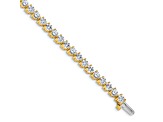 14K Two-tone Gold Diamond Tennis Bracelet