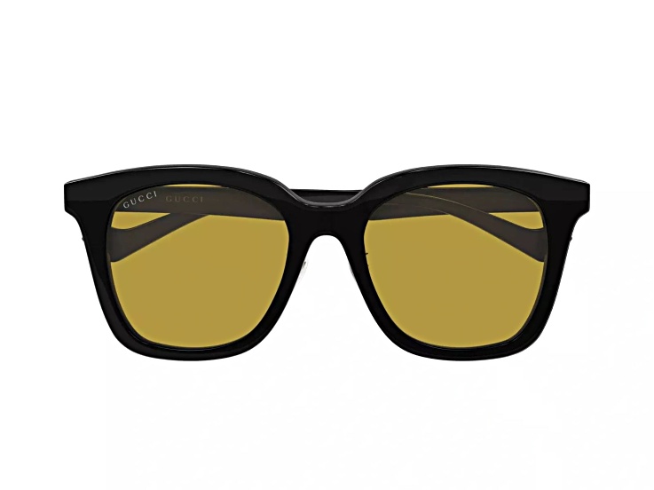 Gucci Black Frame / Yellow Lens Sunglasses - 16CZKA | JTV