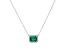 0.25ctw Emerald and Diamond Pendant in 14k White Gold