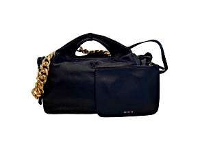 Versace La Medusa Lambskin Leather Black Gold Chain Bag