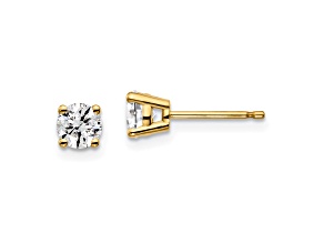 14K Yellow Gold Lab Grown Diamond 2/3ctw Certified VS/SI GH 4 Prong Earrings