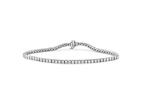 White Diamond 14K White Gold Tennis Bracelet 4.00 Cttw