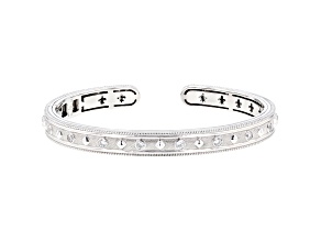 Judith Ripka "Cairo" 1.80ctw Bella Luce® Diamond Simulant Rhodium Over Sterling Silver Cuff Bracelet