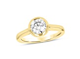 1.00ct Lab Grown Diamond Bezel Set Ring in 14k Yellow Gold