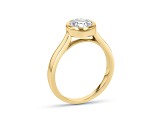 1.00ct Lab Grown Diamond Bezel Set Ring in 14k Yellow Gold