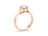 1.00ct Lab Grown Diamond Bezel Set Ring in 14k Rose Gold