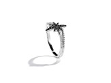 Star Wars™ Fine Jewelry Guardians Of Light Black & White Diamond Rhodium Over Silver Ring 0.25ctw