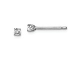 Sterling Silver Rhodium-plated 2.5mm Round CZ Stud Earrings