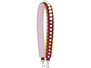 Fendi Strap You Pearl Embellished Black Cherry Lemon Shoulder Strap