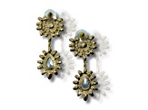 Off Park® Collection, Gold Tone Siam and Clear Multi-Shape Crystal Drop Earrings.