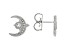 Judith Ripka 0.28ctw White Topaz Rhodium Over Sterling Silver Moon Stud Earrings