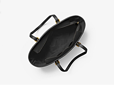 Michael Kors Jet Set Small Black Travel Saffiano Leather Top-Zip