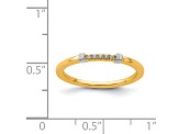 14K Yellow and White Gold Two Tone Stackable Expressions Diamond Ring 0.04ctw