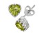 Green Peridot Sterling Silver Heart Earrings 1.60ctw