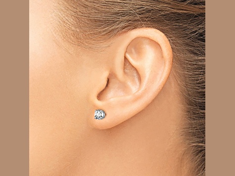 Rhodium Over 14K Gold Certified Lab Grown Diamond 1ct. VS/SI GH+, Screw Back Earrings