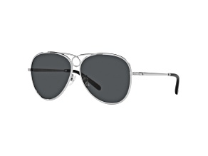 Tory Burch Women's Fashion 59mm Shiny Silver Sunglasses | TY6093-331187