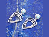 Barse Jewelry Blue Larimar Sterling Silver Organic Dangle Earrings