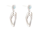 Barse Jewelry Blue Larimar Sterling Silver Organic Dangle Earrings