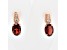 1.80ctw Oval Garnet and Cubic Zirconia Rose Gold Over Sterling Silver Earrings