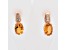 1.34ctw Oval Citrine and Cubic Zirconia 14K Rose Gold Over Sterling Silver Earrings