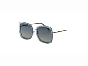 Elton John HOLLYWOOD Square Oversize Blue Frame / Blue Gradient Lenses Sunglasses