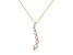 White Cubic Zirconia 14k Yellow Gold Pendant With Chain 0.50ctw