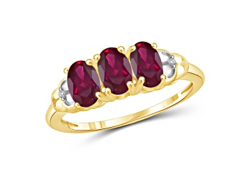 Picture of Red Ruby 14K Gold Over Sterling Silver Ring 1.80ctw