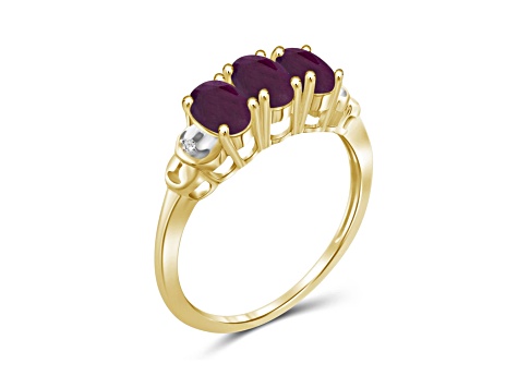 Red Ruby 14K Gold Over Sterling Silver Ring 1.80ctw