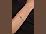 Lab Created Sapphire with Moissanite Evil Eye 14K Yellow Gold Over Sterling Silver Bracelet