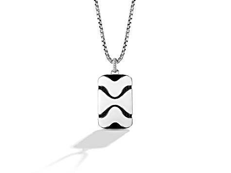 Star Wars™ Fine Jewelry The Stormtrooper™ Diamond Rhodium Over Silver With Ceramic Pendant 0.50ctw