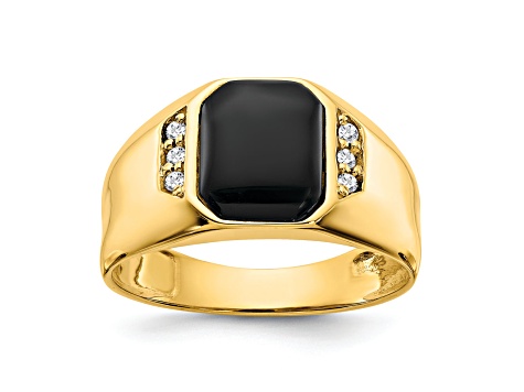 10K Yellow Gold AA Diamond Ring