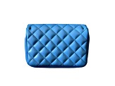 Versace Medusa Nappa Quilted Blue Leather Chain Crossbody