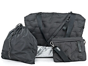 GO Dash Dot Go 2 Tote Handbag in Silver and Black