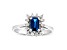 0.70ctw Sapphire and Diamond Ring in 14k White Gold