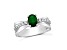 0.85ctw Emerald and Diamond Ring in 14k White Gold