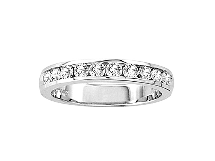 0.50ctw Diamond Channel Set Wedding Band in 14k White Gold - 16QF0A | JTV