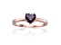 Heart Shape Lab Created Alexandrite 14K Rose Gold Over Sterling Silver Solitaire Ring, 1.00ct