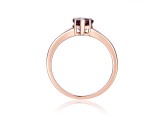 Heart Shape Lab Created Alexandrite 14K Rose Gold Over Sterling Silver Solitaire Ring, 1.00ct