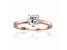 Heart Shape Moissanite 14K Rose Gold Over Sterling Silver Solitaire Ring, 0.80ct