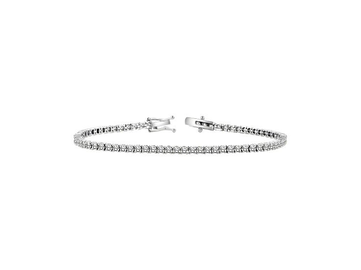 3.00ctw Lab-Grown Diamond Tennis Bracelet in 14k White Gold