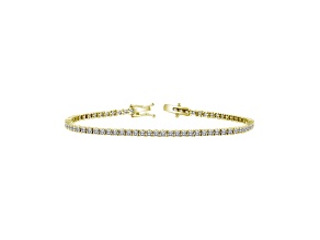 3.00ctw Lab-Grown Diamond Tennis Bracelet in 14k Yellow Gold