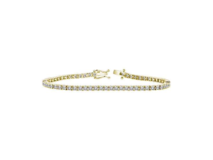 4.00ctw Lab-Grown Diamond Tennis Bracelet in 14k Yellow Gold