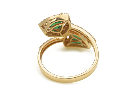 1.49Ctw Emerald with 0.52Ctw Diamond Ring in 14K YG