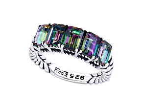 EFFY Sterling Silver Mystic Topaz Anniversary Band Ring, 3.55ctw