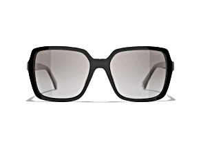Chanel Square Black Frame / Gray Polarized Lens Sunglasses