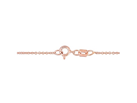 1.14ctw Morganite And 0.10ctw Diamond 10k Rose Gold Necklace